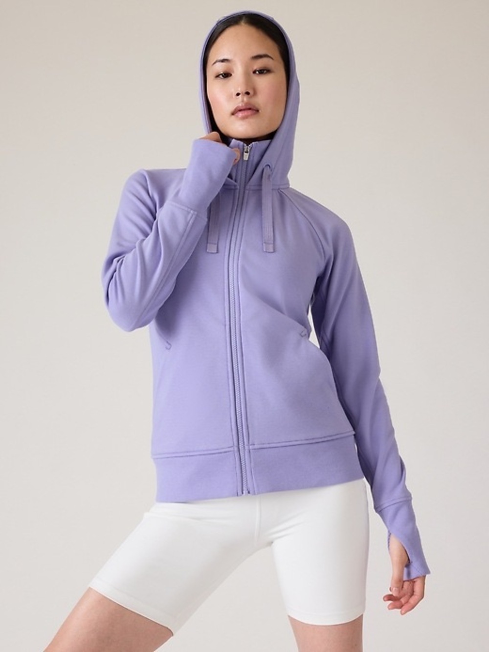 Athleta Lavender Zip-Up Hoodie